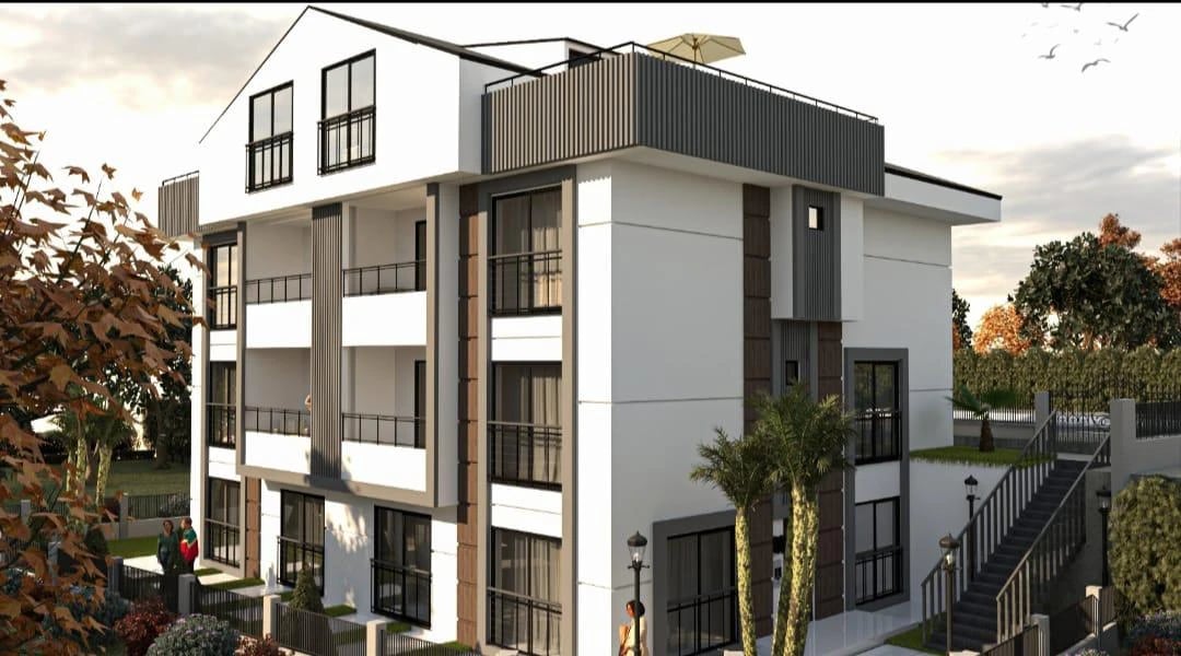 Villa sol köşe sonbahar görünümü